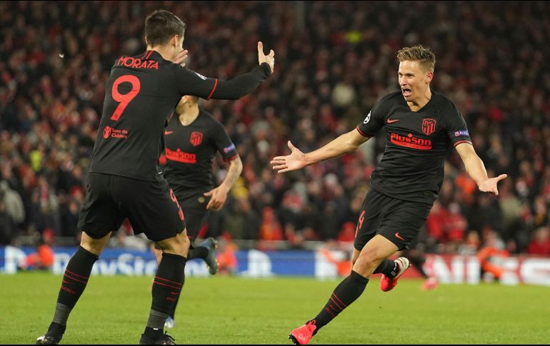 Llorente y Morata fueron los anotadores para el Atlético de Madrid. EFE / P. Powell