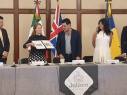 Sophie Marment, directora del fondo de prosperidad para México de la Embajada Británica presenta el trabajo realizado entre septiembre de 2019 y febrero de 2020. EL INFORMADOR / S. Flores