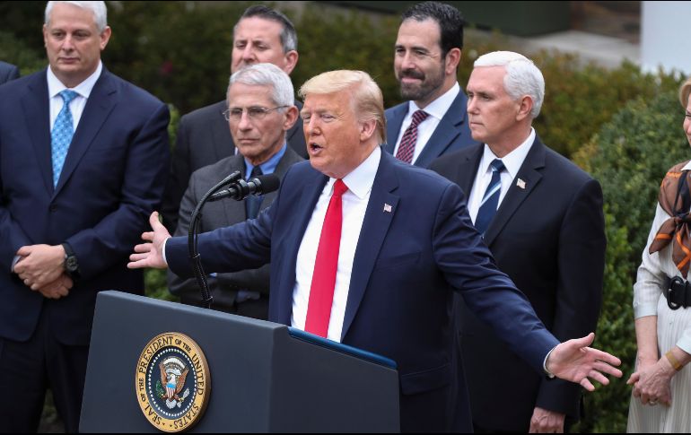 Durante una conferencia de prensa en la Casa Blanca, Trump fue cuestionado sobre si se realizaría los análisis. EFE/O. Contreras