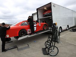 Área de garajes en el Atlanta Motor Speedway. AFP/C. Graythen