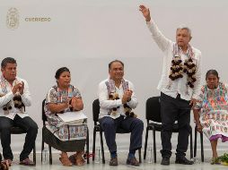 El Presidente sostuvo un encuentro con las comunidades amuzga y mixteca en Guerrero. NTX/G. Luna