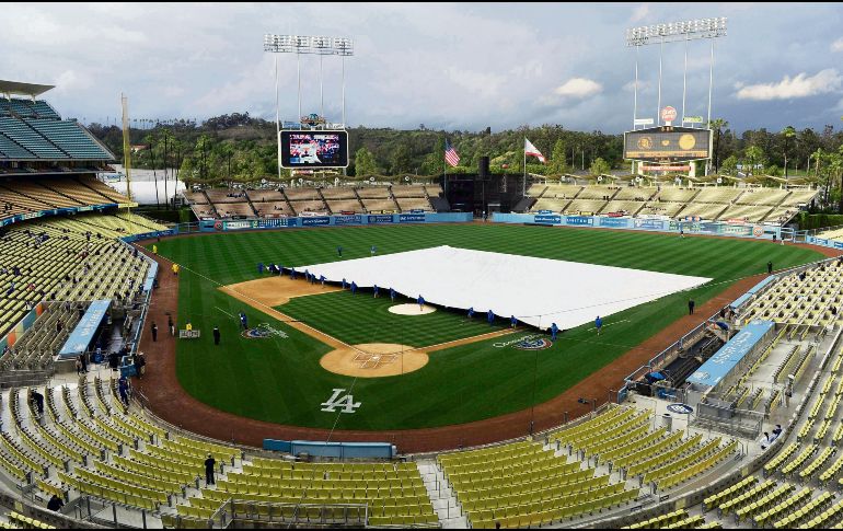 EN RIESGO. El Juego de Estrellas 2020, que albergaría el Dodger Stadium, podría no llevarse a cabo. AFP