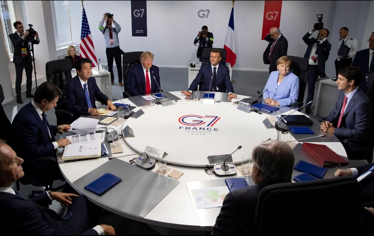 Trump se comunicó el lunes con los líderes del G7 en una videoconferencia convocada por Emmanuel Macron. EFE/I. Langsdon