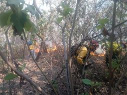 Minutos antes de las 18:00 horas, se informó que se tenía un avance del 80% en el combate del fuego.ESPECIAL / Semadet