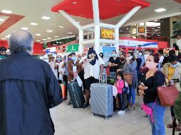 La Embajada de México en Cuba publicó fotos y videos del retorno de los connacionales. TWITTER/@EmbaMexCuba