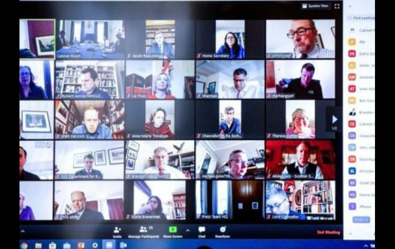 El gobierno británico se reúne con Zoom en estos días de cuarentena. Reuters