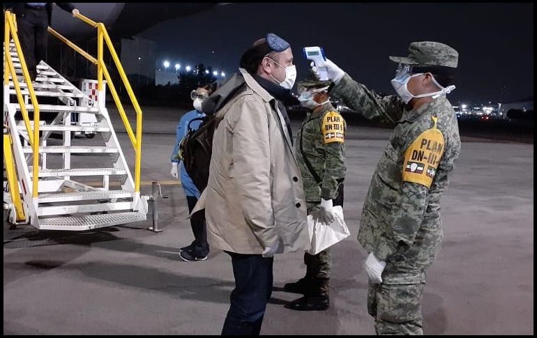 A los connacionales se les aplicarán estrictas medidas de bioseguridad. TWITTER @SRE_mx