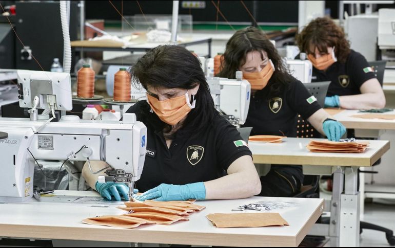 Se producirán unas mil máscaras al día. ESPECIAL/LAMBORGHINI