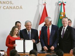 Visto bueno. Los dirigentes de los tres países norteamericanos han dado su respaldo al T-MEC. NTX