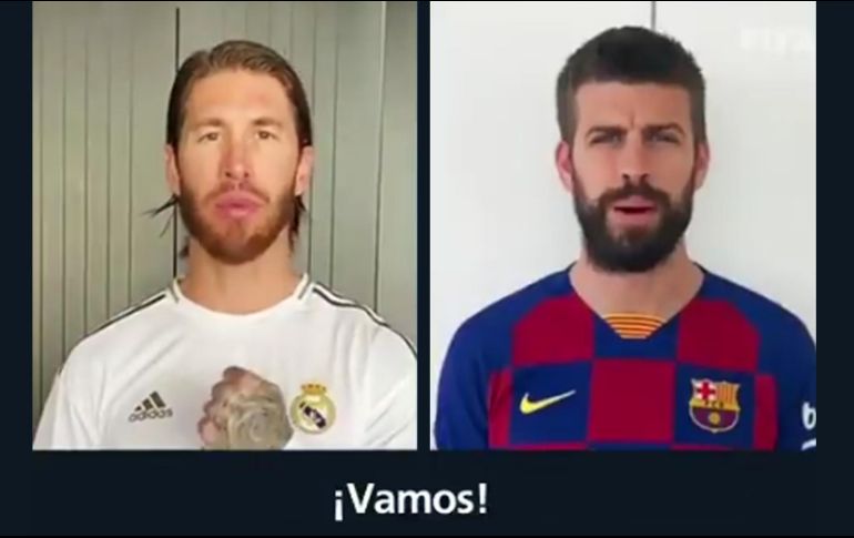 Los jugadores invitan a seguir las recomendaciones de la OMS para realizar ejercicio a diario, sobre todo en estos días de confinamiento debido a la pandemia de COVID-19. TWITTER / @fifacom_es