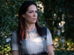 Grisham, de 43 años, se justificó en ocasiones al decir que el presidente de EU no quería que diera conferencias. AFP / ARCHIVO