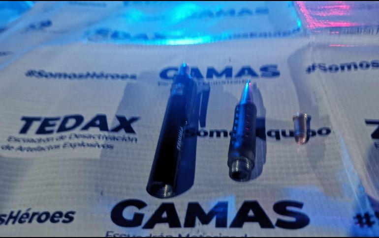 Pluma metálica habilitada para detonar cartuchos calibre .22; con un tiro útil. ESPECIAL