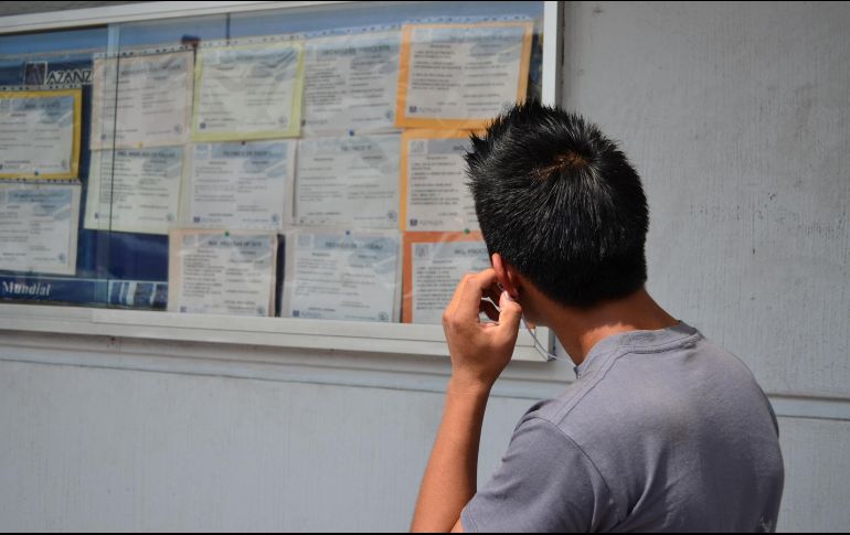 Del total de empleos perdidos, 63 mil 201 (48.4%) fueron plazas permanentes y 67 mil 392 (51.6%) eventuales. EL INFORMADOR/Archivo