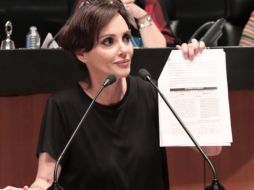 Lilly Téllez asevera en su comunicado que se queda como senadora sin partido. TWITTER/@LillyTellez