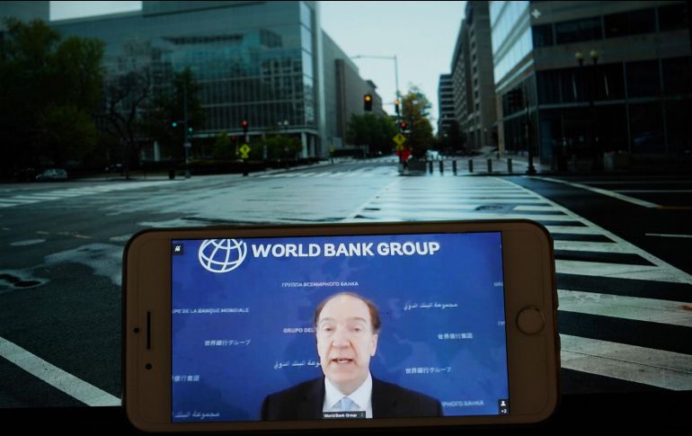 En conferencia de prensa virtual, el presidente del Grupo del Banco Mundial, David Malpass, informó que dicho organismo auspiciará programas de emergencia sanitaria en más de 100 países para apoyar el combate al COVID-19. NOTIMEX/T. Shen