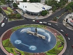 Vista aérea de la glorieta de La Minerva, por donde sobrevoló el helicóptero. ESPECIAL