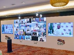 Durante la reunión de los ministros de Salud del G-20, no se habló sobre la decisión de Trump de suspender el financiamiento de la OMS. XINHUA /