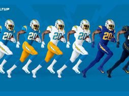 Fue inspirado en el equipo de la década de los 60 con colores a la vanguardia, sinónimo de sol y cielos azules, como reflejo de la ciudad angelina. TWITTER / @Chargers