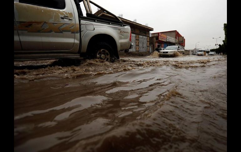 Debido a las tormentas, hay casi cinco mil tiendas y refugios de desplazados destruidos o severamente dañados. EFE/Y. Arhab