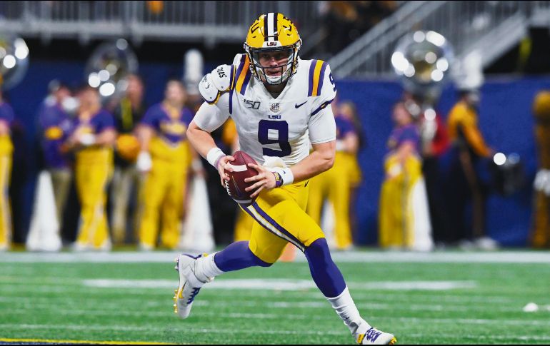 Joe Burrow. El quarterback de la Universidad de Louisiana es el principal candidato para llevarse el primer turno esta noche. AP