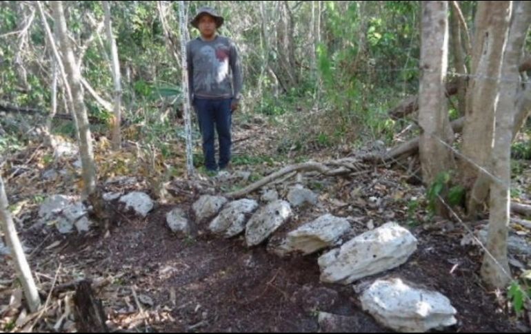 La aldea fue encontrada en un espacio que los actuales habitantes de Mahahual consideraban como albarradas. ESPECIAL / INAH