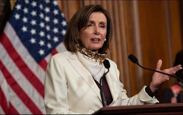 Pelosi señaló que “Biden ofrece esperanza y coraje, valores, autenticidad e integridad”. AFP/N. Kamm