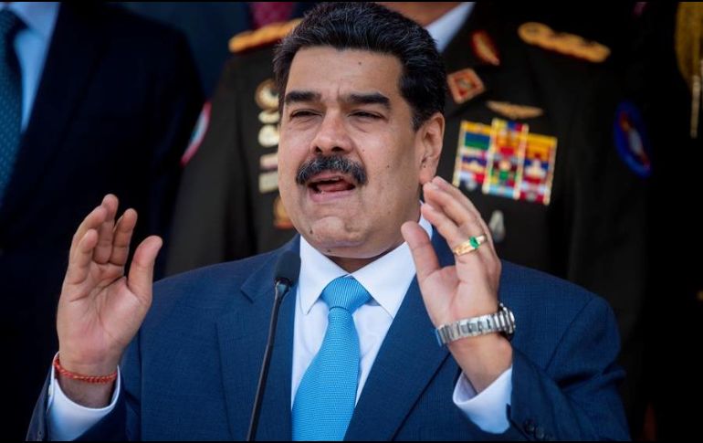 El presidente de Venezuela, Nicolás Maduro, habla durante una rueda de prensa en Caracas. EFE/M. Gutiérrez