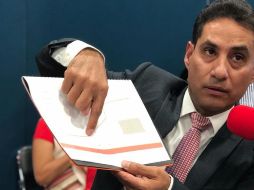 El diputado Ricardo Rodríguez explica que en caso de desastres la Ley de Presupuesto faculta al Poder Ejecutivo estatal para hacer ajustes en su presupuesto sin un tope y sin tener autorización previa del Legislativo. ESPECIAL / Congreso de Jalisco