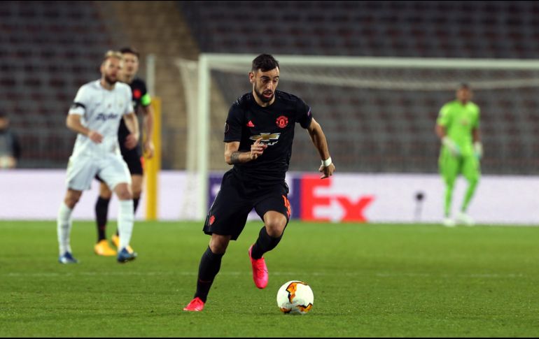 Fernandes llegó en el pasado mercado invernal al United a cambio de cerca de 50 millones de euros. TWITTER / @ManUtd