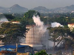 La explosión afectó una localidad entera con cerca de dos mil familias, alertaron autoridades. EFE /