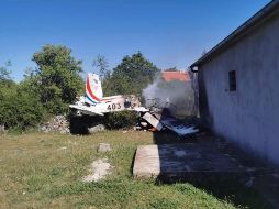 El avión cayó cerca de la localidad de Biljane Donje. AP/Diadora TV