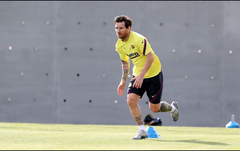 Lionel Messi. El capitán llegó a temprana hora a los entrenamientos. AFP/FC Barcelona