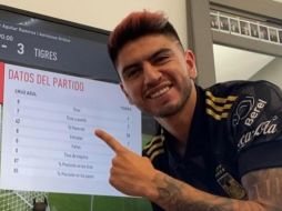 El defensa Francisco Venegas condujo a Tigres a una victoria de 5-2 sobre Bravos de Juárez. INSTAGRAM / @clubtigresoficial