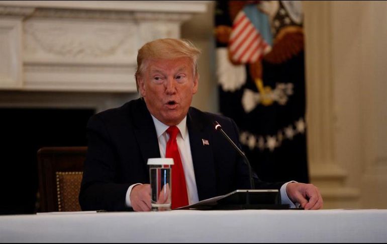 Hasta ahora, Donald Trump no ha aparecido nunca en público con mascarilla y ha asegurado que no ve la necesidad de llevarla. EFE/S. Reynolds