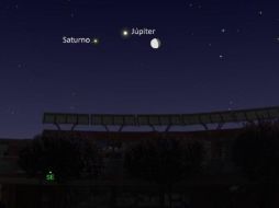 Una conjunción se refiere a cuando dos objetos astronómicos tienen la misma ascensión recta. TWITTER / @ASTRO_SAL