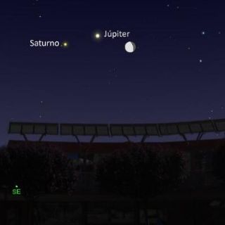 La Luna se conjuntará con Marte, Júpiter y Saturno esta noche