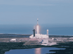 El transbordador estadounidense SpaceX Crew Dragon, que despegará del Centro Espacial Kennedy de Cabo Cañaveral. ESPECIAL / nasa.gov