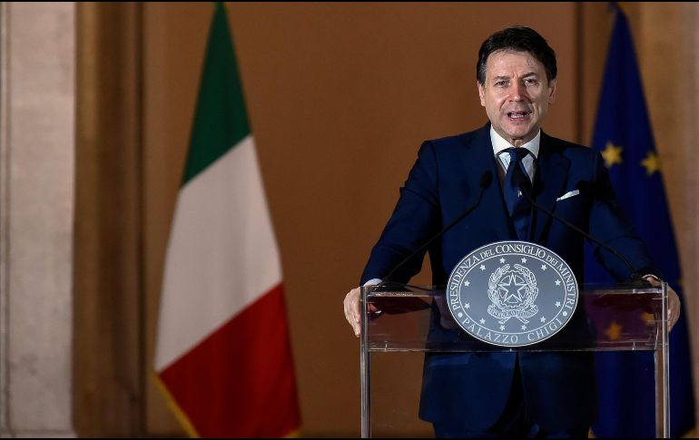 GIUSEPPE CONTE. El mandatario recordó que desde mañana se podrá viajar en cada región sin justificar las razones del movimiento y se podrá visitar a quien se quiera. AFP