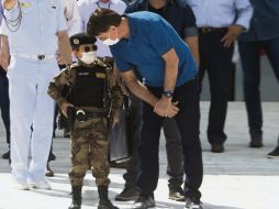 A SU FAVOR. Brasileños salieron a las calles para mostrar su apoyo al mandatario ultraderechista. EFE