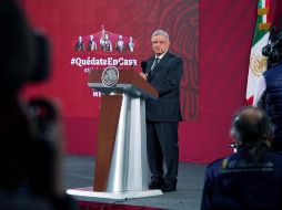 López Obrador denuncia que sus opositores buscan presentar a su Gobierno como contrario a los derechos de las mujeres. EFE/Presidencia