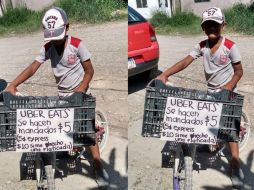 El pequeño Iker se ofrecía a hacer mandados por cinco y 10 pesos. FACEBOOK /