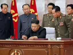 Kim Jong-un estuvo en la reunión de la Comisión Militar Central del Partido del Trabajo de Corea. AFP/KCNA