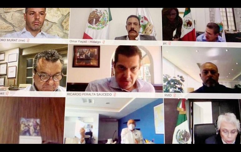 Olga Sánchez Cordero se reunió con la Conferencia Nacional de Gobernadores de forma virtual. TWITTER@@alejandromurat