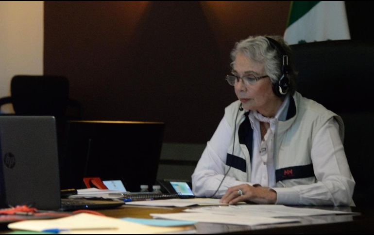 Sánchez Cordero explicó que el semáforo epidemiológico estará a cargo de la administración federal porque el Consejo de Salubridad General es presidido por autoridades de ese rango. TWITTER/@M_OlgaSCordero