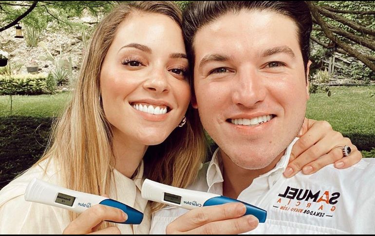 A través de redes sociales, la pareja anunció el embarazo mostrando una prueba positiva. INSTAGRAM/marianardzcantu