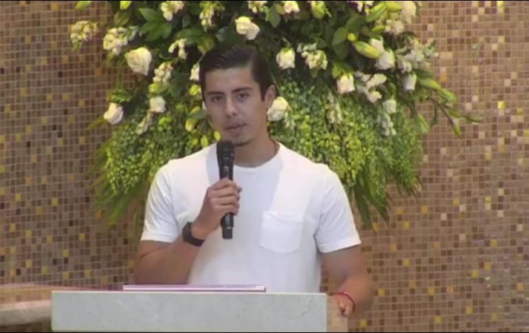 Su hijo, Benjamín Galindo Cruz, dedicó un mensaje a aficionados y amigos, al finalizar la celebración eucarística. EL INFORMADOR / J. Robles