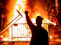 Barricada en los alrededores de la Casa Blanca, en Washington D.C. AFP/S.Corum