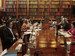 La reunión, que duró alrededor de tres horas y media, fue presidida por Olga Sánchez Cordero, secretaria de Gobernación. TWITTER/@M_OlgaSCordero