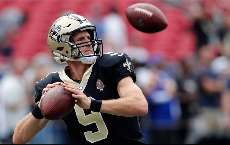 ''Nunca voy a coincidir en opinión con alguien que le falte el respeto a la bandera de Estados Unidos o a nuestro país'', sentenció Brees en entrevista con Yahoo. AFP / ARCHIVO