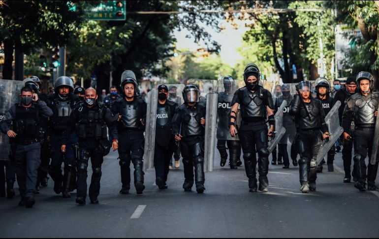 El mandatario insistió en defender el actuar de los uniformados y se negó a responder preguntas en ese sentido. EL INFORMADOR / G. Gallo